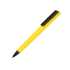 Ручка пластиковая soft-touch шариковая Taper, желтый/черный, желтый/черный, пластик с покрытием soft-touch