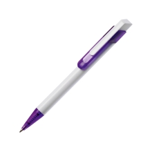 Ручка шариковая «Бавария» белая/фиолетовая