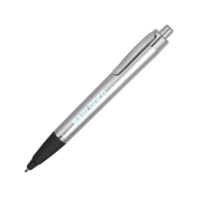 Ручка пластиковая шариковая «Glow» с подсветкой, серебристый/черный