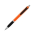 Однотонная шариковая ручка Turbo с резиновой накладкой, оранжевый, оранжевый/черный/серебристый, абс пластик