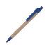 Ручка картонная шариковая Эко 3.0, синий, светло-коричневый/синий, картон/пластик