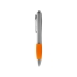 Шариковая ручка Nash, серебристый/оранжевый, аБС пластик