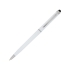 Ручка пластиковая шариковая Valeria, белый, белый/серебристый, абс пластик/металл