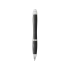 Светящаяся шариковая ручка Nash со светящимся черным корпусом и рукояткой, белый, черный/серебристый/белый, абс пластик