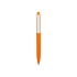 Ручка пластиковая трехгранная шариковая Lateen, оранжевый/белый, оранжевый/белый, пластик