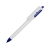 Ручка шариковая с белым корпусом и цветными вставками, белый/синий