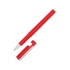 Ручка пластиковая шариковая трехгранная «Nook» с подставкой для телефона в колпачке, красный/белый, красный, пластик