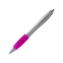 Шариковая ручка Nash, серебристый/розовый, аБС пластик