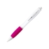 Шариковая ручка Nash, белый/розовый/серебристый, абс пластик