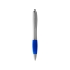 Ручка шариковая Nash, ярко-синий/серебристый, черные чернила, ярко-синий/серебристый, пластик