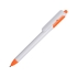 Ручка шариковая с белым корпусом и цветными вставками, белый/оранжевый, белый/оранжевый, пластик