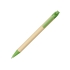 Шариковая ручка Berk из переработанного картона и кукурузного пластика, натуральный/зеленый, натуральный/зеленый, переработанный картон/кукурузный пластик