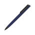 Ручка пластиковая шариковая C1 софт-тач, темно-синий, черный, темно-синий, пластик с покрытием soft-touch