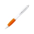 Шариковая ручка Nash, белый/оранжевый/серебристый, аБС пластик