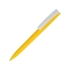 Ручка пластиковая soft-touch шариковая Zorro, желтый/белый, желтый/белый, пластик с покрытием soft-touch