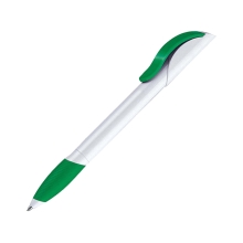 Ручка шариковая Senator модель Hattrix Soft, белый/зеленый