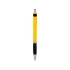 Однотонная шариковая ручка Turbo с резиновой накладкой, желтый, желтый/черный/серебристый, абс пластик