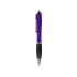 Шариковая ручка Nash, пурпурный/черный/серебристый, пластик ас