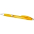 Шариковая полупрозрачная ручка Turbo с резиновой накладкой, желтый, желтый, абс пластик