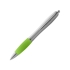Шариковая ручка Nash, серебристый/лайм, абс пластик