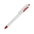 Ручка шариковая с белым корпусом и цветными вставками, белый/красный