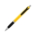 Однотонная шариковая ручка Turbo с резиновой накладкой, желтый, желтый/черный/серебристый, абс пластик