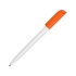 Ручка пластиковая шариковая Миллениум Color CLP, белый/оранжевый, белый/оранжевый, пластик