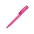 Ручка шариковая трехгранная UMA TRINITY K transparent GUM, soft-touch, розовый, розовый, пластик с покрытием soft-touch