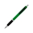 Однотонная шариковая ручка Turbo с резиновой накладкой, зеленый, зеленый/черный/серебристый, абс пластик