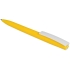 Ручка пластиковая soft-touch шариковая Zorro, желтый/белый, желтый/белый, пластик с покрытием soft-touch