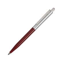 Ручка шариковая Senator Point Polished Metal, бордовый/серебристый