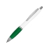 Шариковая ручка Nash, белый/зеленый/серебристый, аБС пластик