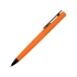 Ручка пластиковая soft-touch шариковая «Taper», оранжевый/черный, оранжевый/черный, пластик
