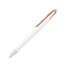 Ручка шариковая Rio, синие чернила, белый/оранжевый