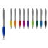 Шариковая ручка Nash, серебристый/ярко-синий, абс пластик