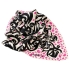 Платок шелковый Ungaro модель «Faenza», розовый/черный, 100% шелк