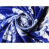Русский платок в стиле Гжель, синий, белый, 70% шёлк, 30% вискоза