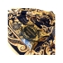 Платок Златоустовская гравюра, черный, золотистый, 70% шёлк, 30% вискоза