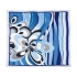 Платок шелковый Jean-Louis Scherrer модельFleur, голубой, 100% шелк