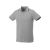 Мужская футболка поло Fairfield с коротким рукавом с проклейкой, серый меланж/темно-синий/белый