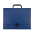 Папка-портфель A4 40 мм с замком 0.70 мм, синий, синий/черный, пластик