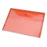 Папка-конверт A4 с кнопкой 0.18 мм, красный, красный прозрачный, пластик