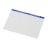 Папка на молнии формата А4, цвет - молнии синий, прозрачный/синий, пвх, 0,11 мм