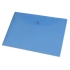 Папка-конверт A4 с кнопкой 0.18 мм, синий, синий прозрачный, пластик