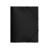Папка формата А4 на резинке, черный, черный, пластик, 0,5 мм