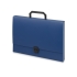Папка-портфель A4 40 мм с замком 0.70 мм, синий, синий/черный, пластик