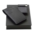 Набор Cerruti 1881: портмоне, визитница с флеш-картой USB 2.0 на 4 Гб, черный, натуральная кожа/металл