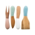 Набор ножей для сыра Boursin, натуральный, голубой, розовый, салатовый, белый, бамбук