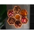 Менажница соты с одной соусницей Соты, натуральный коричневый, буковое дерево, обработанное пищевым маслом
