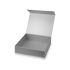 Подарочная коробка Giftbox большая, серебристый, серебристый, переплетный ламинированный картон